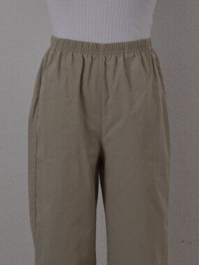 Vintage 90s Cotton/Poly Khaki Pull-On pants size 8 by BLAIR | 25-30 waist